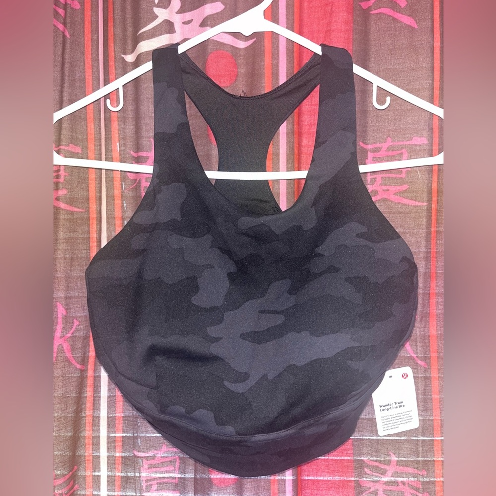 NWT Size 8 Lululemon Wunder Train Longline Bra color H3DC